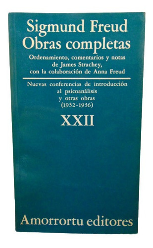 Adp Obras Completas Xxii Sigmund Freud / Ed. Amorrortu