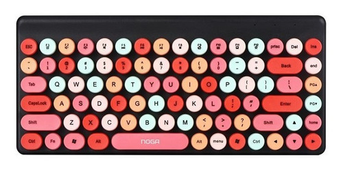 Imagen 4 de 10 de Kit Teclado Y Mouse Inalambrico Combo Pc Tv Usb Noga S5700