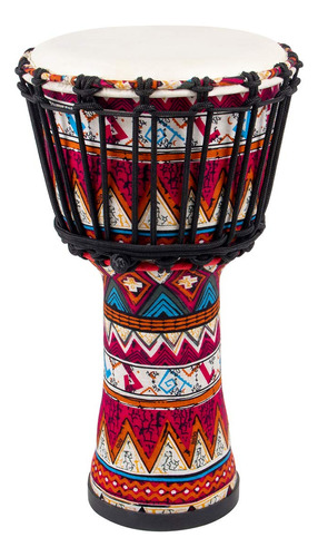 Lotmusic Tambor Africano De Djembe, Estandar 8  Tambor Cosid