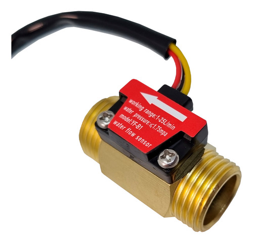 Medidor De Flujo 4 Pts G1/2 Cobre Yf-b1