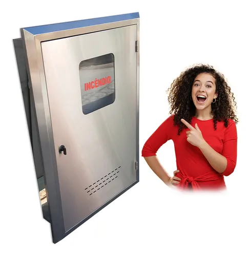 Caixa De Hidrante Inox De Embu:r 90x60x17cm