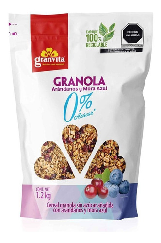 Cereal Granvita Granola Sin Azúcar 1.2 Kg