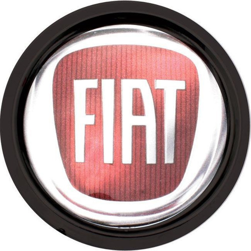 Emblema Calota 48mm Fiat Vm Bd Pr (4 Un)