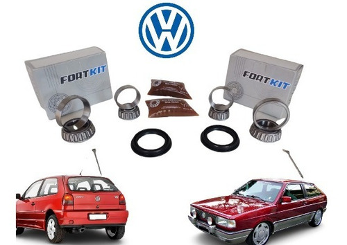 Imagem 9 de 10 de Par Kit De Rolamento De Roda Traseira Vw Gol 1980 Até 2012
