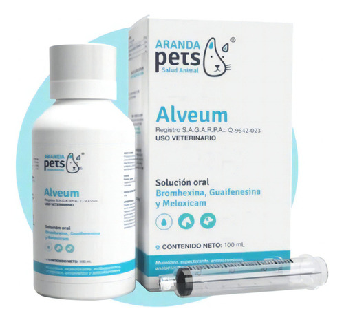 Aranda Pets Alveum Jarabe Tos 100 Ml Expectorante Mucolítico