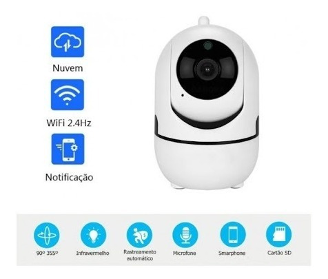 Imagem 1 de 10 de Câmera Inteligente Wifi 1 Mega Pixel Inova Cam-5703