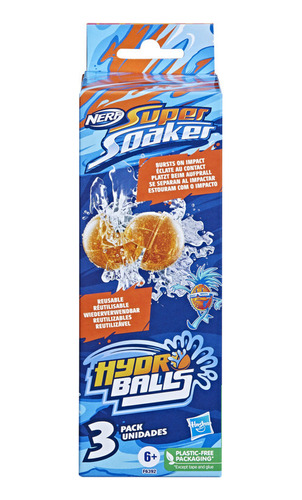 Lanzador De Agua Super Soaker Pack 3 Hydro Balls