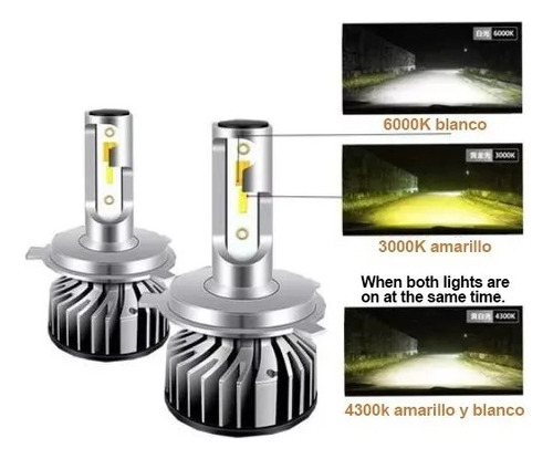 Kit De Faro Led Tricolor H11 Neblinero Alta Potencia 18000lm