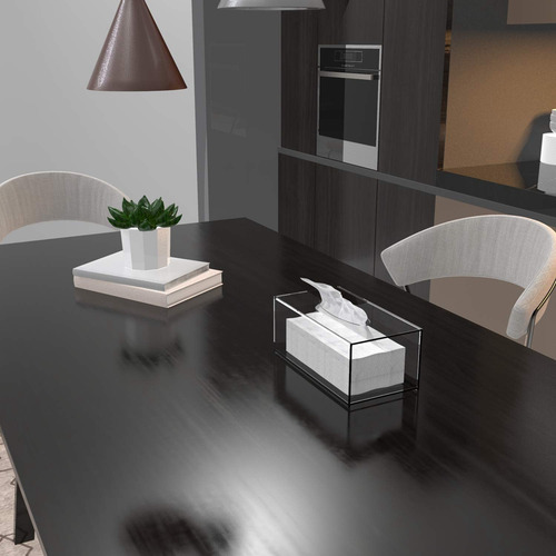 Soporte Para Pañuelos De Acrílico Transparente Con Tapa Para