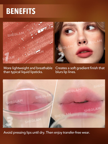 Lápiz Labial Sheglam Soft Haze Lip Blur, Impermeable, Mate P