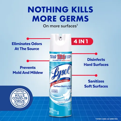 Spray Desinfectante Lysol Household Cleaning 560 Ml Crisp Li