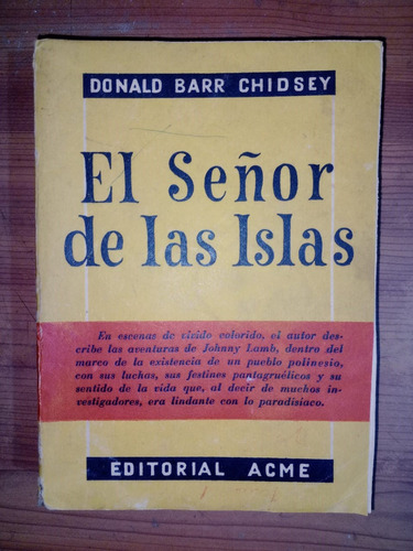 Libro El Señor De Las Islas Donald Barr Chidsey
