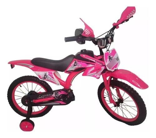 Bicicleta Aro 20 Con Sonido Moto Bicimoto Fucsia / Jp Ideas