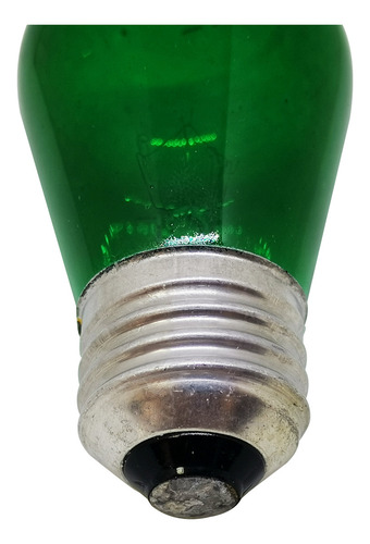 Foco Anuncio Lummi S1410 Incandescente 10w E26 Vela Luz Verde