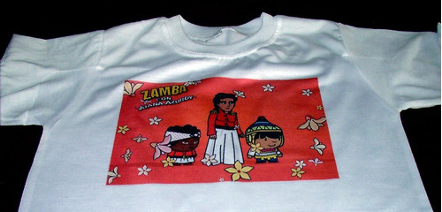 Imagen 8 de 10 de Remeras Niños De Zamba, Niña, S. Martin, Belgrano, Paka Paka