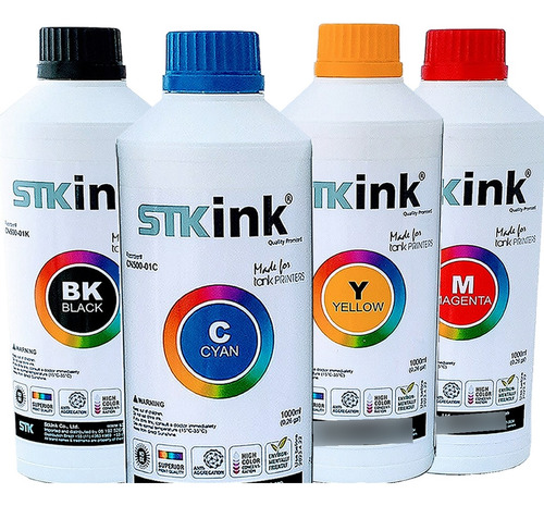 Tinta Pigmentada P/ Hp 8100 8600 8610 8630 256dw 4 X 250ml Tinta Super Black Magenta Cyan Yellow
