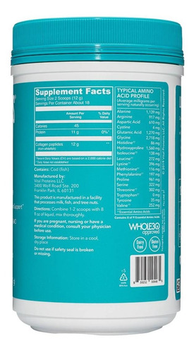 Imagen 2 de 3 de Marine Collagen - Vital Proteins (221 Gr)