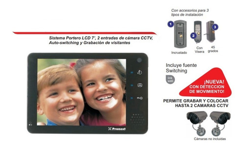 Imagen 4 de 5 de Portero Visor Vi-790 Pronext Lcd Color 7 Touchscreem