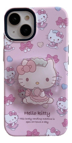Found For iPhone 15 14 13 12 11 Lazo Rosa Hello Kitty