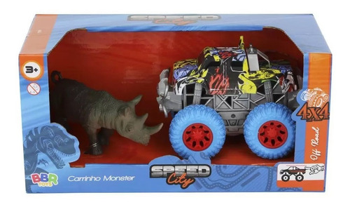 Brinquedo Carrinho Bbr Toys Monster Truck Speed City R3023