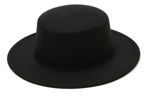 Sombrero Clásico Estilo Británico Ala Recta Manhattan Fedora