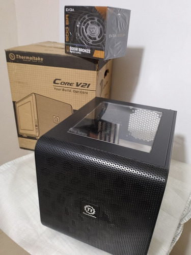 Combo Case Thermaltake Core V21 Fuente Evga Ba 500w 80bronce