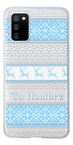 Funda Para Galaxy Ugly Sweater Azul Navideño Con Tu Nombre