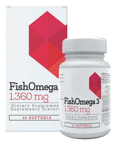 Fish Omega 3 Healthy America 1360mg X 60 Capsulas