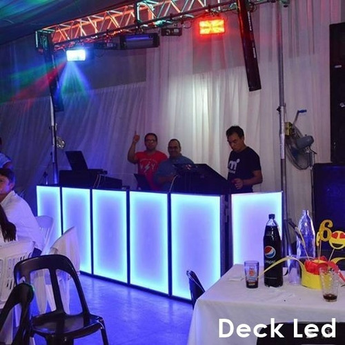 Imagen 1 de 10 de Cabina Dj Rgb (3.30m X 1.10m) 5 Paneles - Deck Led Quilmes