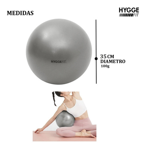Imagen 2 de 10 de Pelota Esferodinamia 35cm Fitness Pilates Yoga Gym Funcional