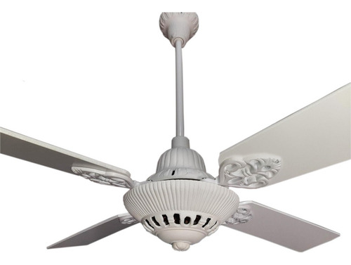 Ventilador De Techo S I T E C Fundicion Blanco Palas Blancas Cantidad De Aspas 4 Estructura Blanco Texturado Material De Las Aspas Madera
