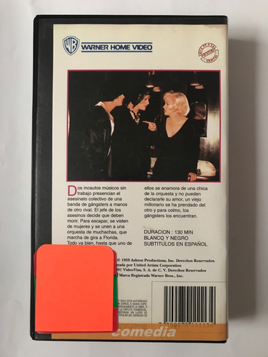 Vhs Una Eva Y Dos Adanes Some Like It Hot Marilyn Monroe (Usado)