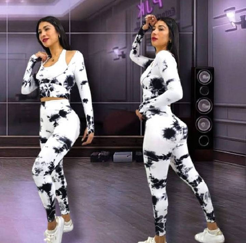 Conjunto Deportivo Dama 2 Pzas Leggins Push Up Y Top Yoga
