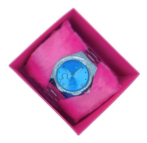 Relógios Feminino Mickey Blogueiras Azul Acompanha Caixa