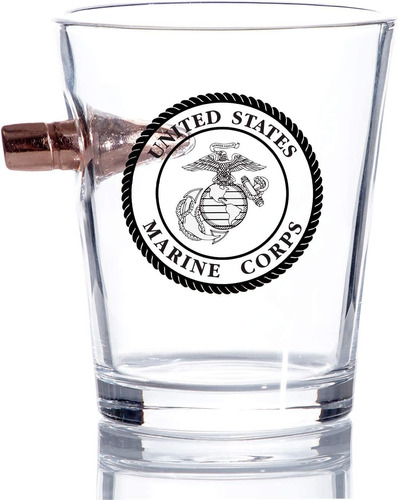 Usmc   Solid   308 Marine Corps   Shot Glass  Vasos Sop...