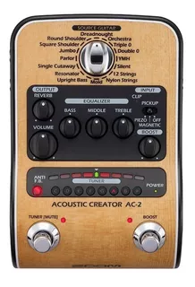 Pedalera Zoom Ac-2 Para Acústica Creator Pedal Preamp Ac2