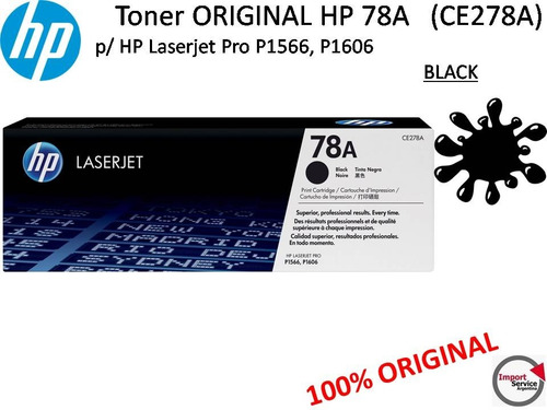 Toner Original Hp 78a (ce278a) P/ Hp Laserjet Pro  / Negro