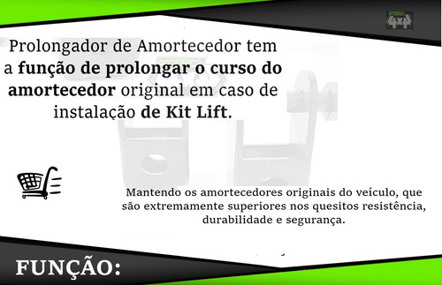Kit Lift Susp 2 Pol Triton 2008 A 2023 Com Prolongador