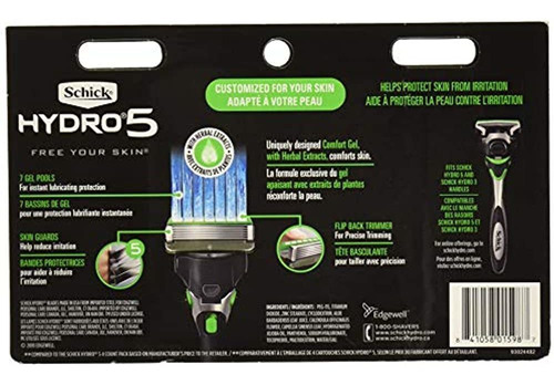 Schick Hydro 5 Mens Sensibles Cuchillas De Afeitar Repuestos