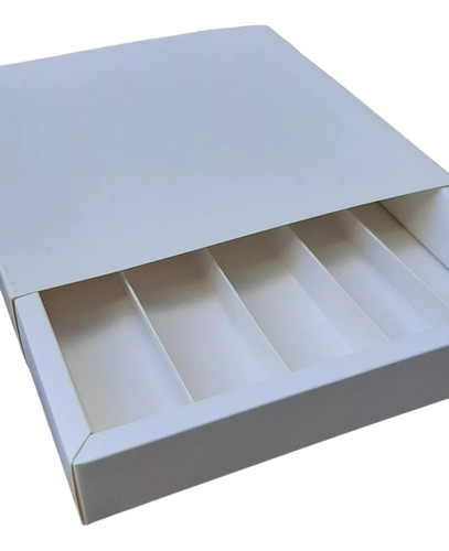 Caja Para Bombones Fosforera Divisor 9 / 10 Un Blanca X 30