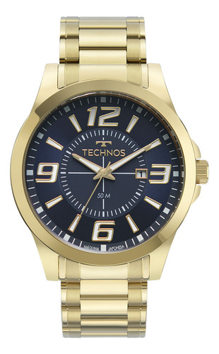 Relógio Pulso Technos Masculino Analógico Dourado 2115nbi/1a