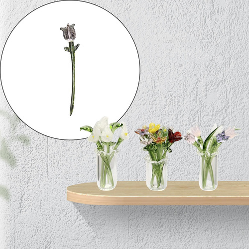 De Flor De Glass Figura Central Centro De Mesa 75x12cm Rosa