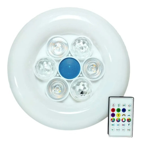 Imagen 5 de 7 de Foco Led Multicolor Bocina Bluetooth Lampara Rgb Con Control