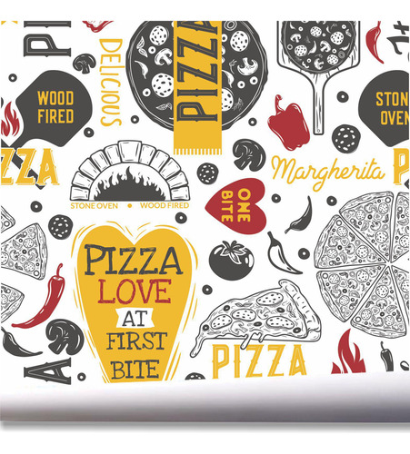 Papel De Parede Pizzaria Massas Italiana Pizza Gourmet A653