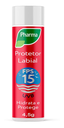 Imagem 1 de 3 de Protetor Labial Fps 15 Pharmatura Hidrata E Protege