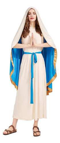Disfraz De Virgen María Para Niños Y Adultos, Bata Bíblica I