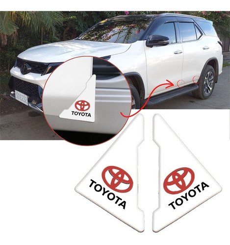 Sticker Protector Para Esquina De Puerta Con Logo Toyota