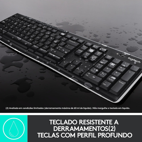 Combo Teclado E Mouse Sem Fio Mk270 Preto Logitech