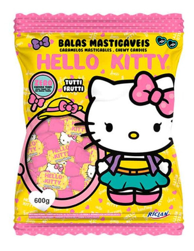 Imagem 1 de 1 de Bala Mastigável Hello Kitty Sabor  Tutti Frutti  - 600g Apro