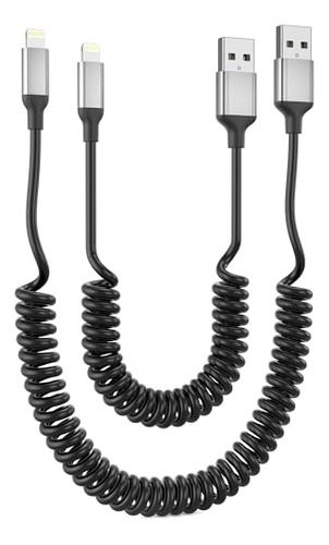 Cable De Relámpago Para Coche (3ft/6ft), 2pack Cargador De C